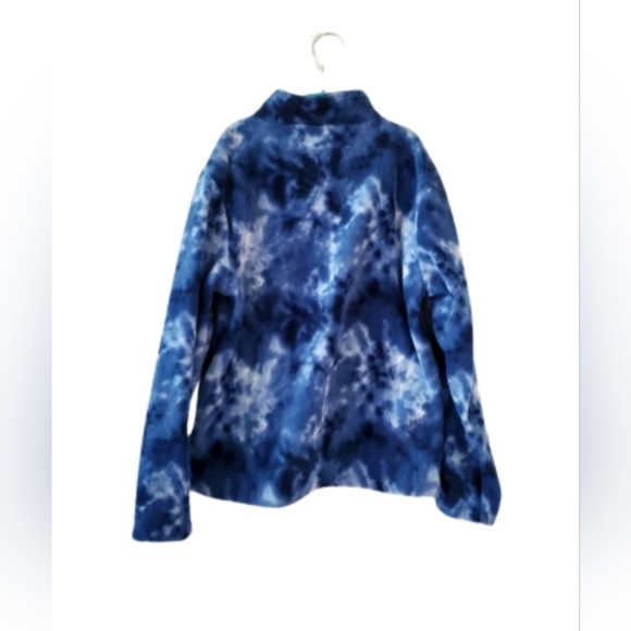 Eddie Bauer Kid's  Blue Tie Dye Fleece  Sweatshirt Jacket Size Medium 10/12 - Picture 2 of 7
